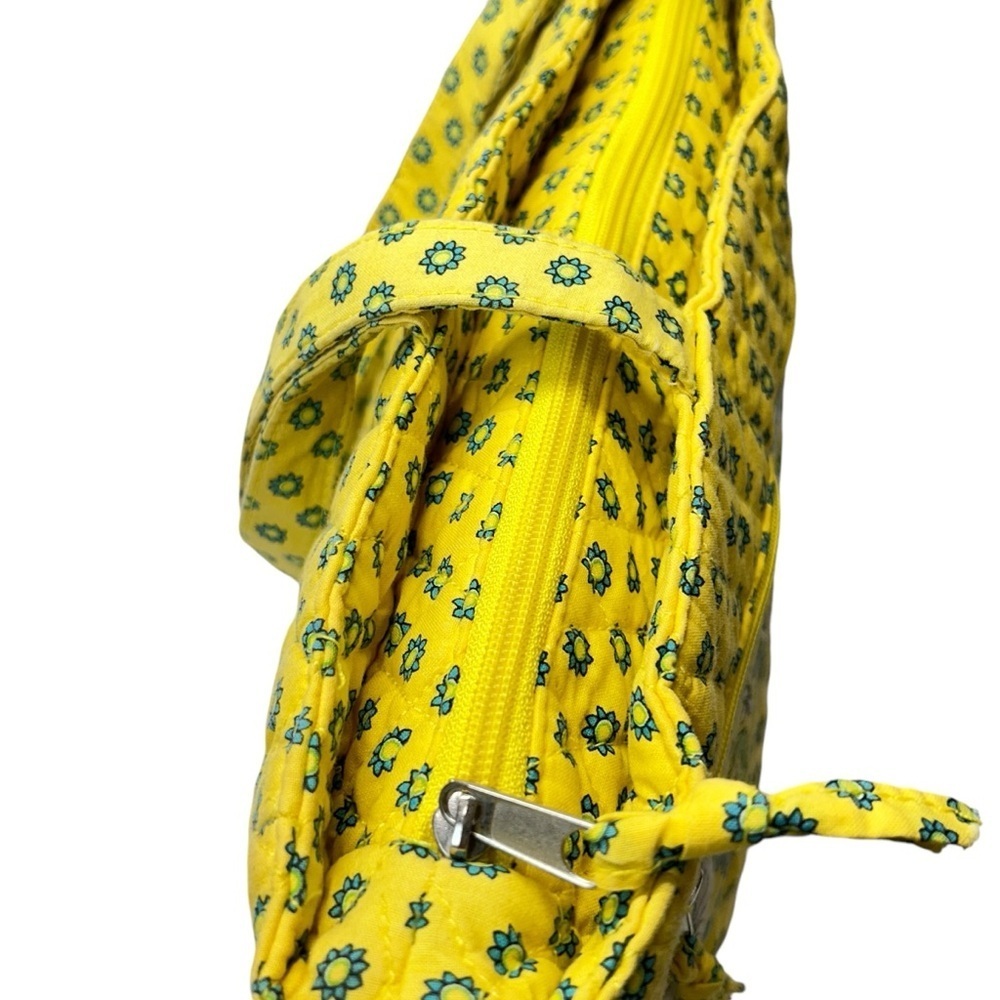 Quilted Shoulder Handbag Yellow And Blue Floral - Picture 6 of 12